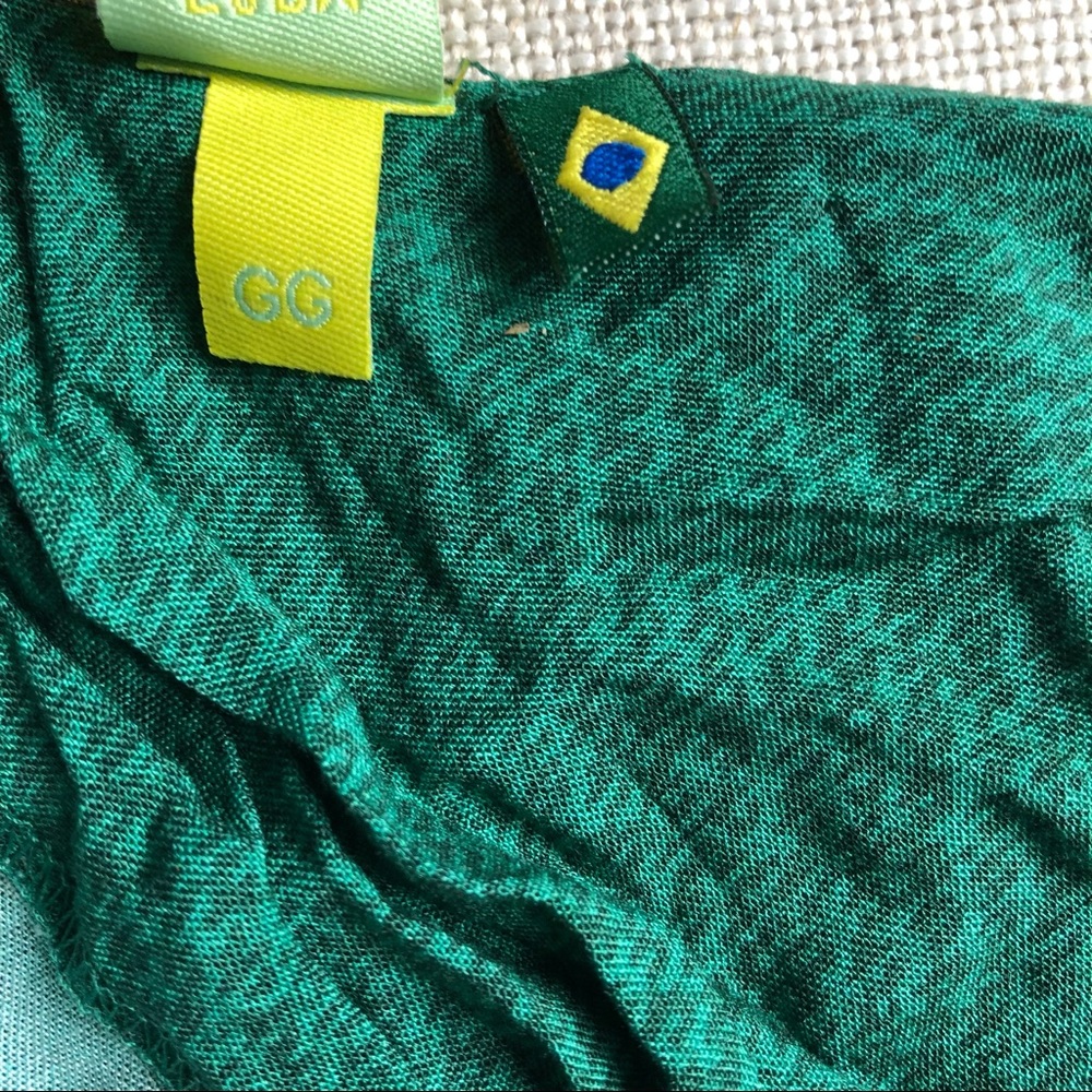Farm Rio Mini Dress Green Spaghetti Straps Summer US S - Picture 9 of 10